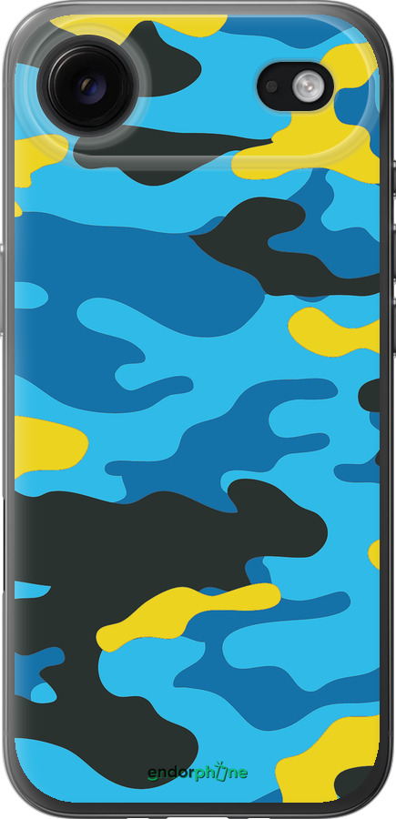 Силиконовый чехол Желто-голубой камуфляж для Apple iPhone 17 AIR - 1084u-4032 изображение 