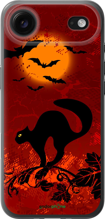 Силиконовый чехол Чёрная кошка под луной для Apple iPhone 17 AIR - 1190u-4032 изображение 