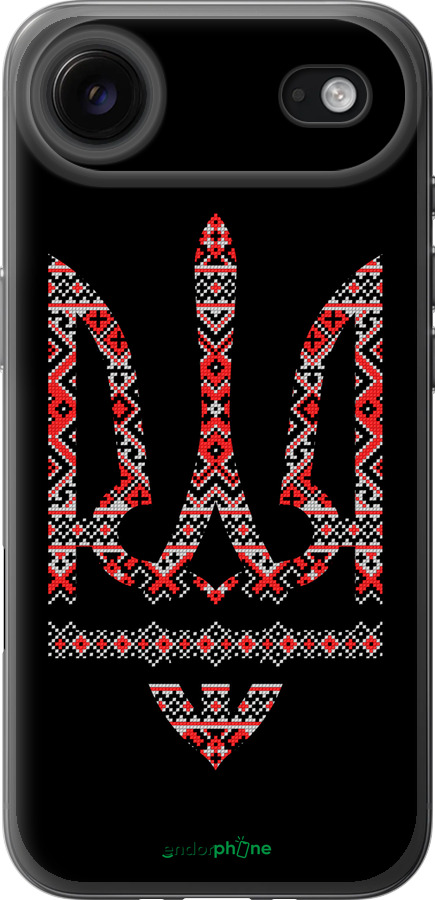 Силиконовый чехол Герб - вышиванка на черном фоне для Apple iPhone 17 AIR - 1196u-4032 изображение 