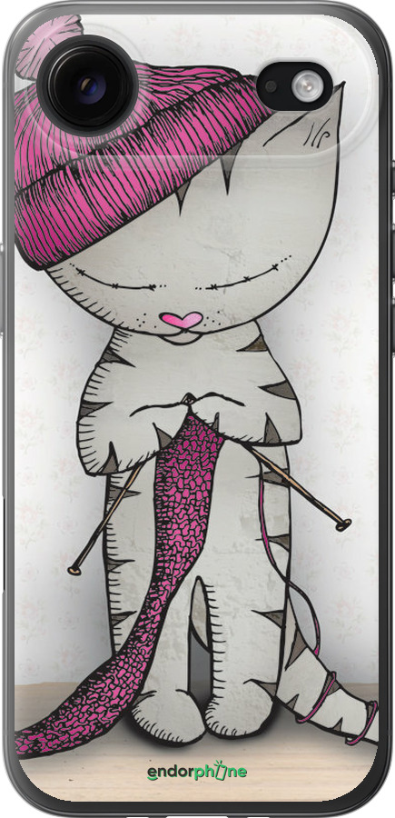 Силиконовый чехол Кошка рукодельница для Apple iPhone 17 AIR - 4056u-4032 изображение 