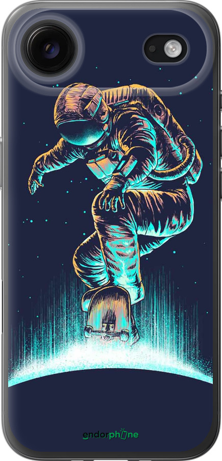 Силиконовый чехол Космонавт на скейтборде для Apple iPhone 17 AIR - 4145u-4032 изображение 