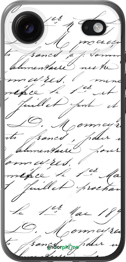 Силиконовый чехол Прописной шрифт для Apple iPhone 17 AIR - 4475u-4032 изображение 