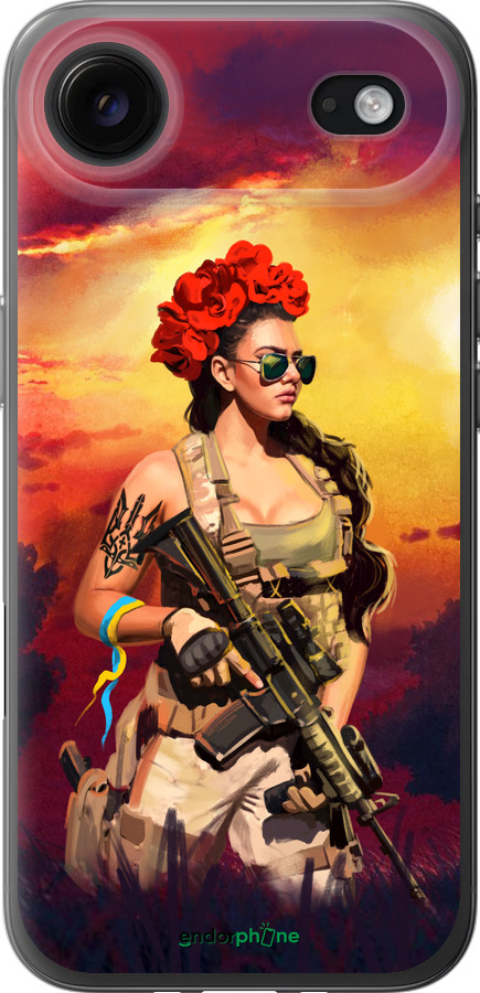 Силиконовый чехол Украинка с оружием для Apple iPhone 17 AIR - 5316u-4032 изображение 