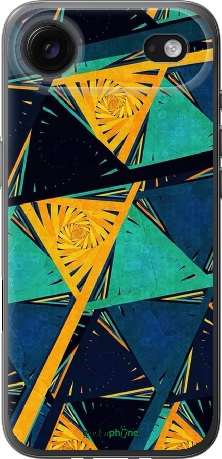 Силиконовый чехол Арт, абстракция, желтый, синий для Apple iPhone 17 AIR - 5382u-4032 изображение 