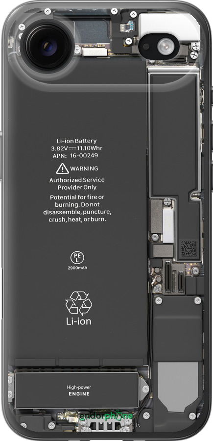 Силиконовый чехол Детали смартфона для Apple iPhone 17 AIR - 5487u-4032 изображение 