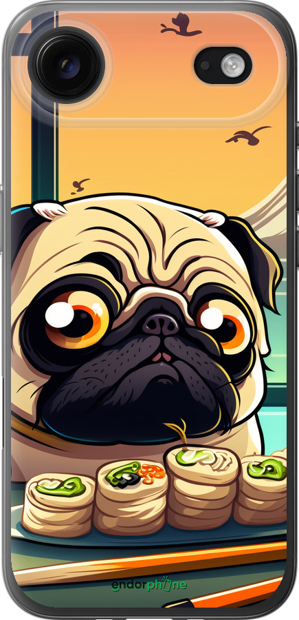 Силиконовый чехол Мопс и суши для Apple iPhone 17 AIR - 5588u-4032 изображение 