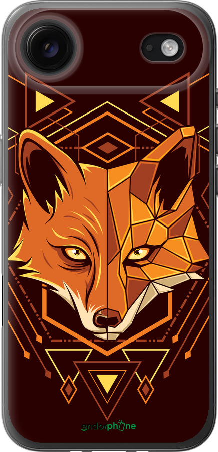 Силиконовый чехол Лиса геометрия для Apple iPhone 17 AIR - 5607u-4032 изображение 