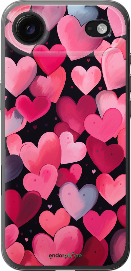 Силиконовый чехол Сердечки 4 для Apple iPhone 17 AIR - 5662u-4032 изображение 