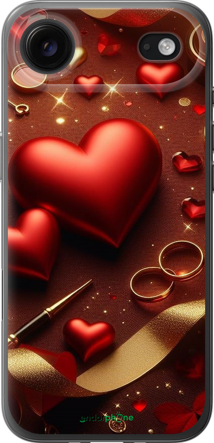 Силиконовый чехол Сердечки v3 для Apple iPhone 17 AIR - 5833u-4032 изображение 