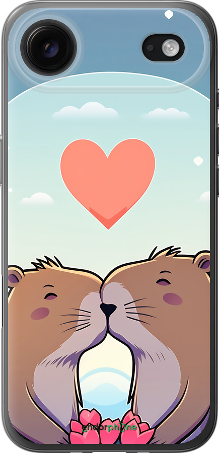 Силиконовый чехол Капибара любовь для Apple iPhone 17 AIR - 6027u-4032 изображение 