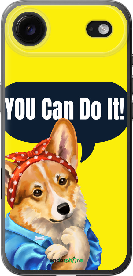 Силиконовый чехол чехол с корги You Can Do It для Apple iPhone 17 AIR - 6184u-4032 изображение 