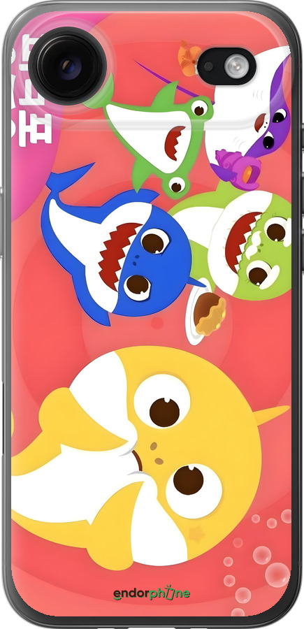 Силиконовый чехол Бейби Шаркс для Apple iPhone 17 AIR - 6305u-4032 изображение 