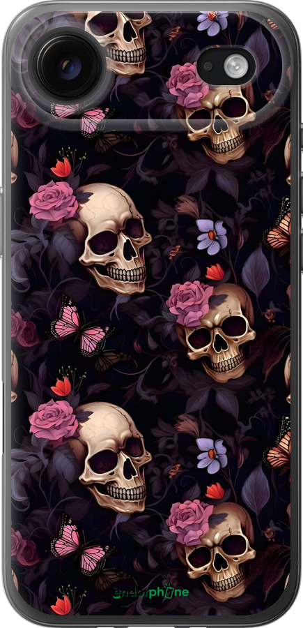 Силіконовий чехол Черепи та троянди для Apple iPhone 17 AIR - 6316u-4032 изображение 