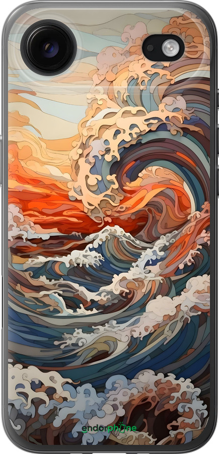 Силиконовый чехол Арт волны для Apple iPhone 17 AIR - 6324u-4032 изображение 