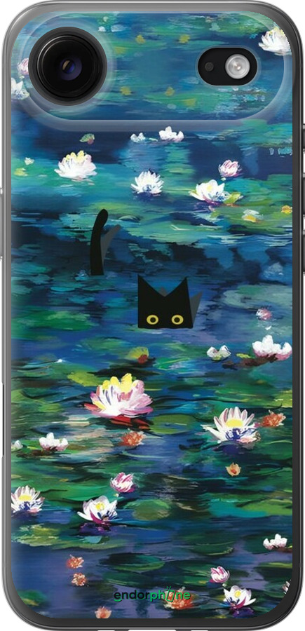 Силиконовый чехол Чехол с изображением водяных лилий Моне и кошек для Apple iPhone 17 AIR - 6399u-4032 изображение 