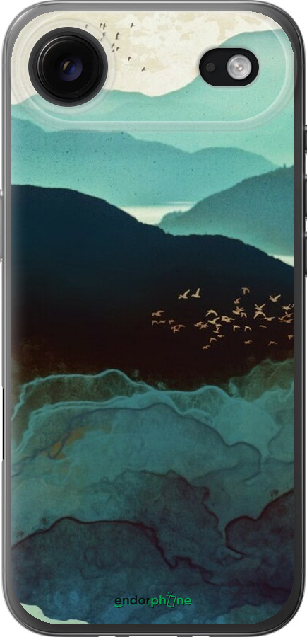 Силиконовый чехол С изображением гор Индиго для Apple iPhone 17 AIR - 6484u-4032 изображение 