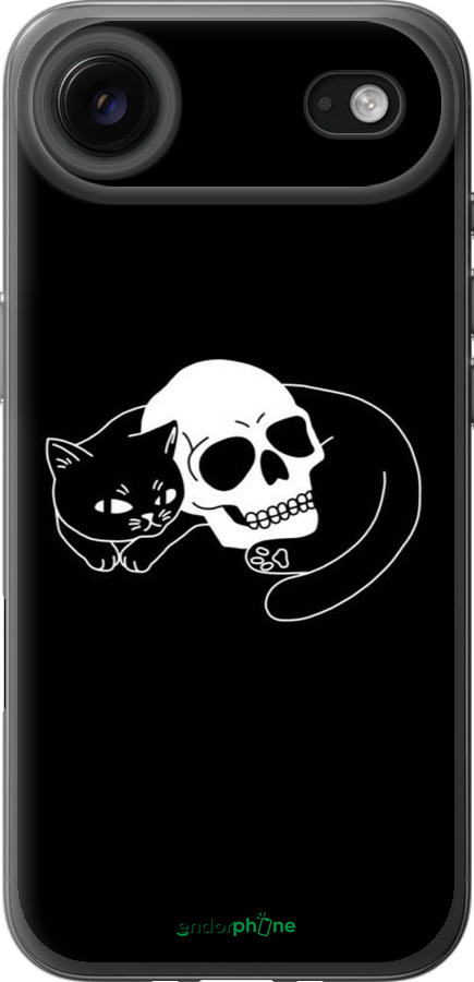 Силиконовый чехол С изображением кота и черепа для Apple iPhone 17 AIR - 6491u-4032 изображение 