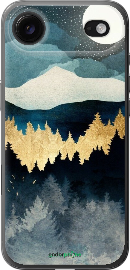 Силиконовый чехол Ночной пейзаж с лесом и горами для Apple iPhone 17 AIR - 6493u-4032 изображение 