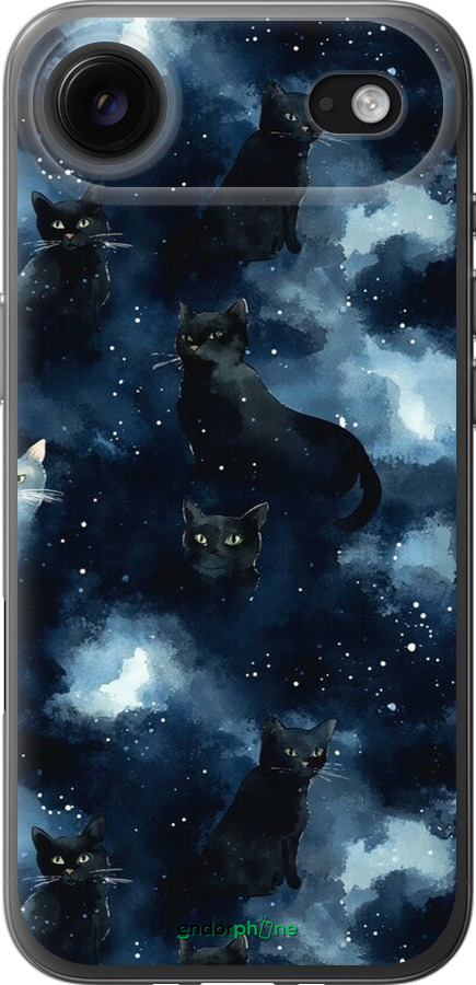 Силиконовый чехол Изображение Кошек с тёмной акварелью для Apple iPhone 17 AIR - 6521u-4032 изображение 