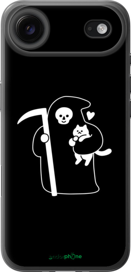 Силиконовый чехол Минималистичный арт: смерть и кошка для Apple iPhone 17 AIR - 6529u-4032 изображение 