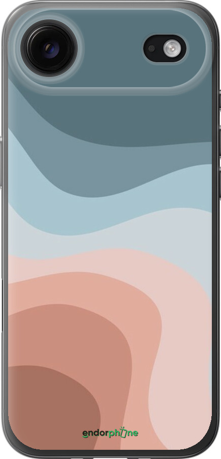 Силиконовый чехол С синими и розовыми волнами в стиле ретро для Apple iPhone 17 AIR - 6532u-4032 изображение 