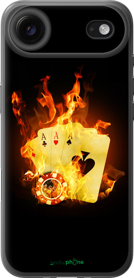 Силиконовый чехол Горящие карты для Apple iPhone 17 AIR - 839u-4032 изображение 