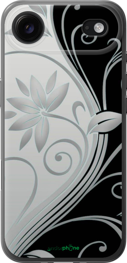 Силиконовый чехол Цветы на чёрно-белом фоне для Apple iPhone 17 AIR - 840u-4032 изображение 