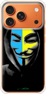 Силикон с усиленными углами чехол Украинский анонимус для Apple iPhone 17 PRO MAX - 1062sp-4029 изображение 
