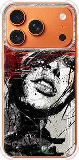 Силикон с усиленными углами чехол Лицо девушки для Apple iPhone 17 PRO MAX - 1162sp-4029 изображение 