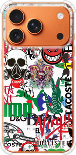 Силикон с усиленными углами чехол Many different logos для Apple iPhone 17 PRO MAX - 4022sp-4029 изображение 