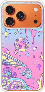 Силикон с усиленными углами чехол Розовая галактика для Apple iPhone 17 PRO MAX - 4146sp-4029 изображение 