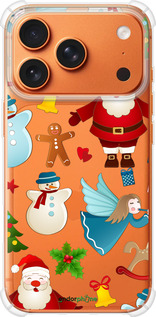 Силикон с усиленными углами чехол Новогодний 1 для Apple iPhone 17 PRO MAX - 4614sp-4029 изображение 