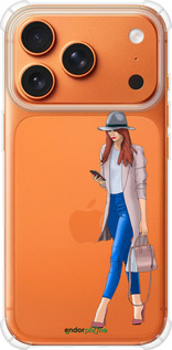 Силикон с усиленными углами чехол Девушка 1 для Apple iPhone 17 PRO MAX - 4751sp-4029 изображение 