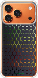 Силикон с усиленными углами чехол Переливающиеся соты для Apple iPhone 17 PRO MAX - 498sp-4029 изображение 
