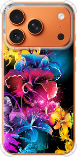 Силикон с усиленными углами чехол Абстрактные цветы для Apple iPhone 17 PRO MAX - 511sp-4029 изображение 