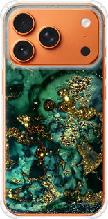 Силикон с усиленными углами чехол 'Мрамор золото богатство' для iPhone 17 PRO MAX изображение 7