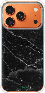 Силикон с усиленными углами чехол Черный мрамор v2 для Apple iPhone 17 PRO MAX - 5568sp-4029 изображение 