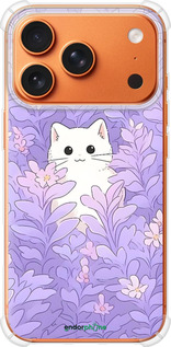 Силикон с усиленными углами чехол Котик в цветах для Apple iPhone 17 PRO MAX - 6390sp-4029 изображение 