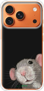 Силикон с усиленными углами чехол The Peeking Rat для Apple iPhone 17 PRO MAX - 6442sp-4029 изображение 