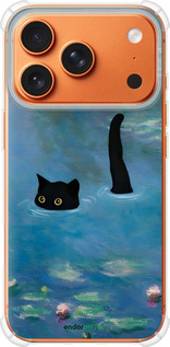 Силикон с усиленными углами чехол С изображением кота и водяной лилии Monet для Apple iPhone 17 PRO MAX - 6519sp-4029 изображение 