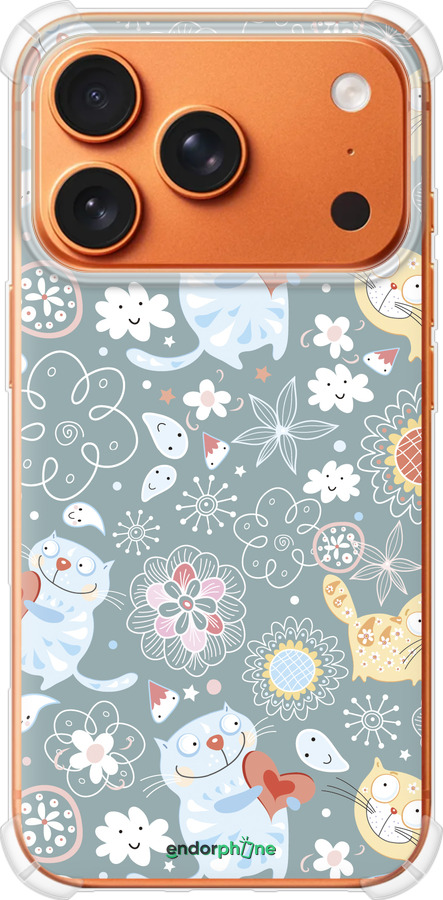Силикон с усиленными углами чехол Котята v3 для Apple iPhone 17 PRO MAX - 1223sp-4029 изображение 