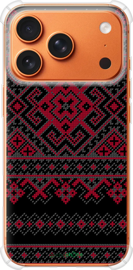 Силикон с усиленными углами чехол Вышиванка 52 для Apple iPhone 17 PRO MAX - 1763sp-4029 изображение 