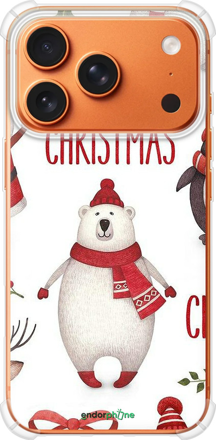 Силикон с усиленными углами чехол Merry Christmas для Apple iPhone 17 PRO MAX - 4106sp-4029 изображение 