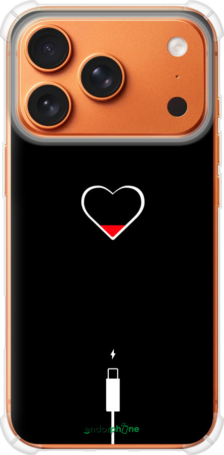 Силикон с усиленными углами чехол Подзарядка сердца для Apple iPhone 17 PRO MAX - 4274sp-4029 изображение 