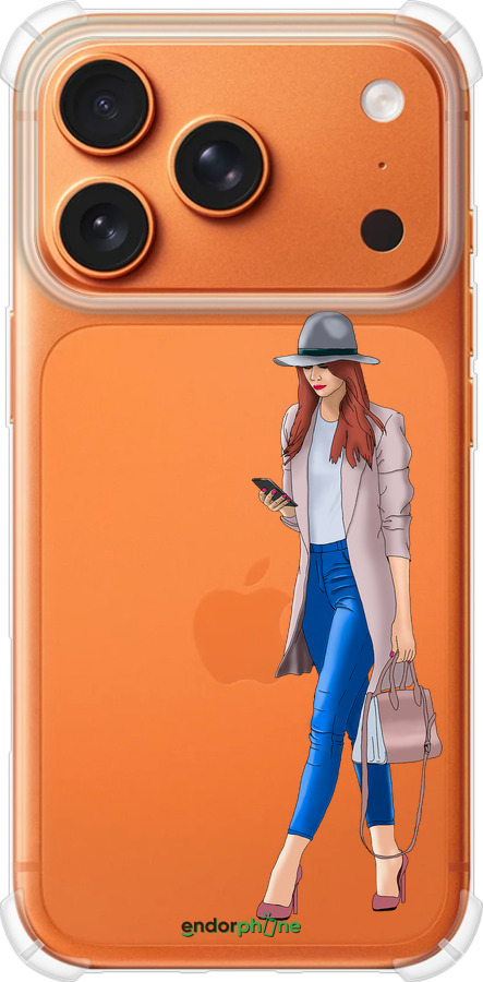 Силикон с усиленными углами чехол Девушка 1 для Apple iPhone 17 PRO MAX - 4751sp-4029 изображение 