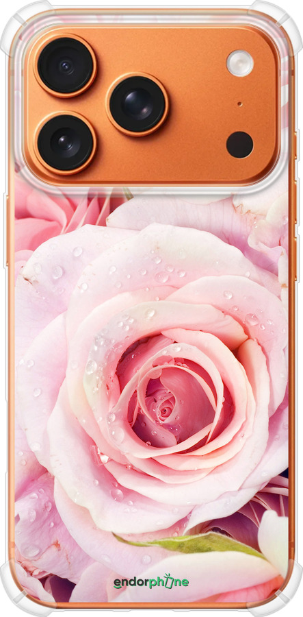 Силикон с усиленными углами чехол Розы для Apple iPhone 17 PRO MAX - 525sp-4029 изображение 