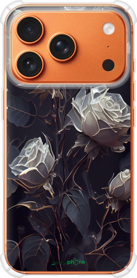 Силикон с усиленными углами чехол Розы 2 для Apple iPhone 17 PRO MAX - 5550sp-4029 изображение 