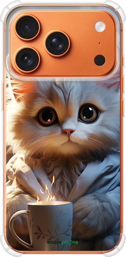 Силикон с усиленными углами чехол White cat для Apple iPhone 17 PRO MAX - 5646sp-4029 изображение 