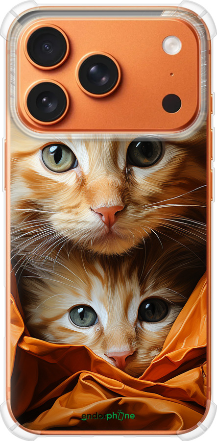 Силикон с усиленными углами чехол Котики 2 для Apple iPhone 17 PRO MAX - 5664sp-4029 изображение 