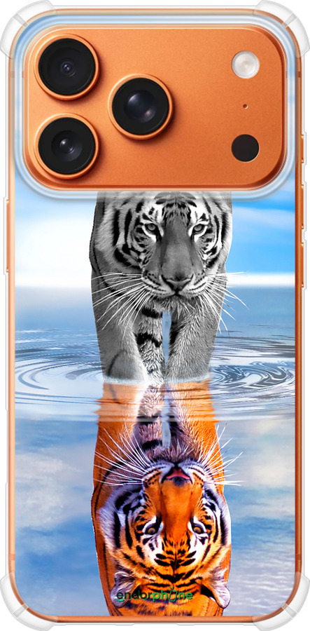 Силикон с усиленными углами чехол Тигр для Apple iPhone 17 PRO MAX - 6016sp-4029 изображение 
